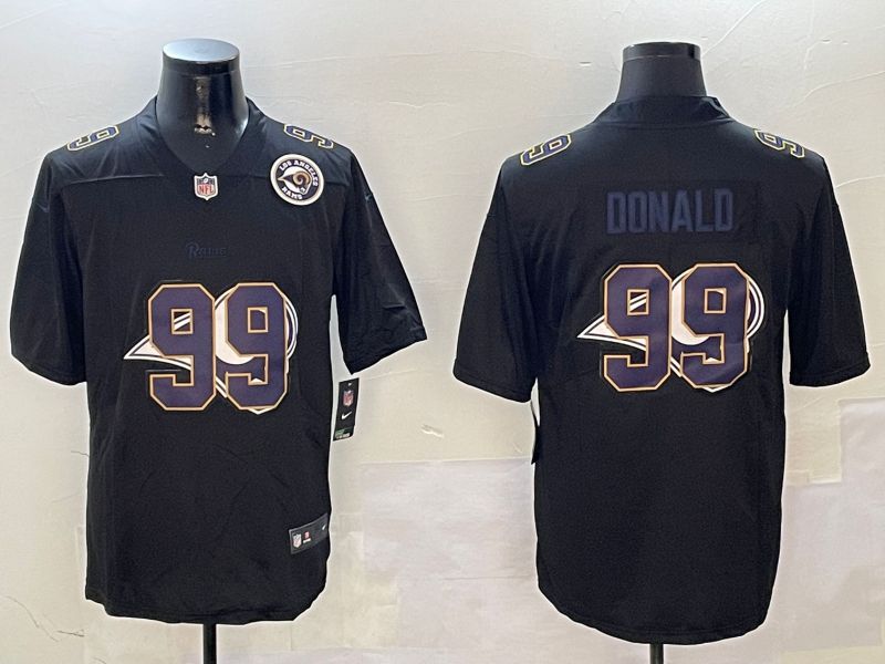 Men Los Angeles Rams #99 Donald Black 2024 Nike Limited NFL Jersey style 2